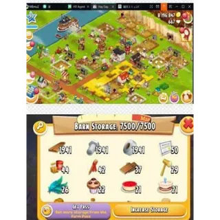 Hay Day Account – Level 90 | 8M Coins | 650+ Diamonds | 7500 Storage | High Tier