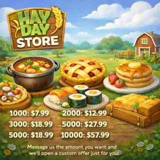  FOOD OF YOUR CHOOSE (ALL LEVEL) Hay Day Read the description.