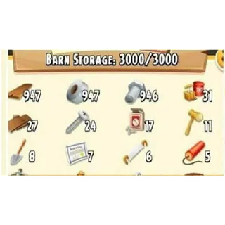 HAY DAY Farm Level 50 | Barn Storage 3000 FULL | Full Barn (3000 Inside) | Fast Delivery