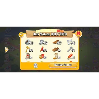 Hay Day Lv102 Farm – 15.8M Coins & 1000+ Diamonds | 10K Storage | Endgame Account