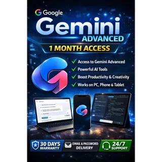Google Gemini Advanced – 1 Month Full Account + 30 Days Warranty