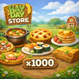 1000 FOOD OF YOUR CHOOSE (ALL LEVEL) Hay Day