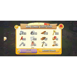 Hay Day Account – Level 90 | 8M Coins | 650+ Diamonds | 7500 Storage | High Tier