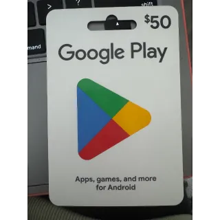 $50.00 USD Google Play