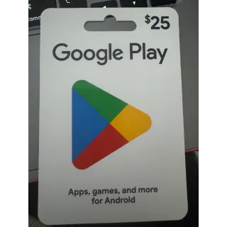 $25.00 USD Google Play