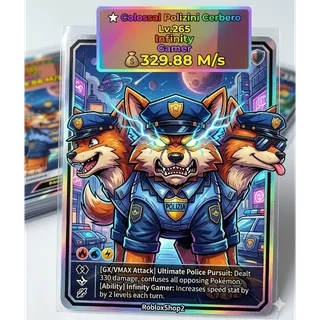 💪MAX SIZE (3❌)♾️INFINITY♾️🐾POLIZINI🐕CERBERO🐾🎮GAMER🎮⏫LEVEL 265⏫📗COLLECTIBLE📗❗❗LIMITED STOCK❗❗