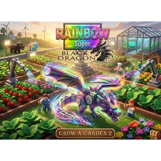 ✨ULTRA♦️SUPER♦️RARE💹PET🌈RAINBOW🌈⚫BLACK🐲DRAGON🐲🤩READY TO USE🤩❗❗LIMITED STOCK❗❗-🥕GROW A 🏡GARDEN2️⃣