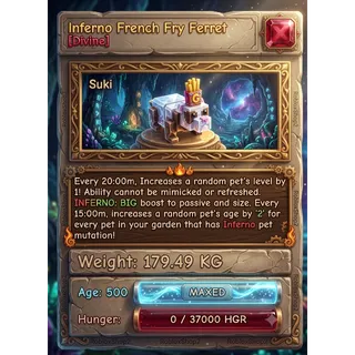 ⚖️179.49KG⚖️🔥INFERNO🔥💥GIGANTIC💥🍟FRENCH FRIES 🐾FERRET🐾 I MAX 500 AGE l 🤩READY TO USE 🤩 -⌛20MINS MAX CD ⌛ - NO TOY 🪀