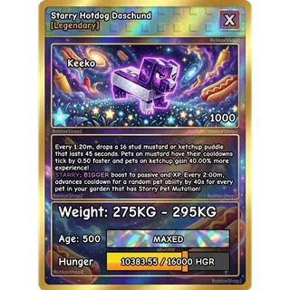 ⚖️275KG-285KG⚖️🆕OP✨MUTATION✨🔯STARRY🔯🌭HOTDOG🌭 DASCHUND 🐕 🇲🇽 5️⃣0️⃣0️⃣ AGE l 🤩READY TO USE🤩 ❗❗LIMITED STOCK❗❗