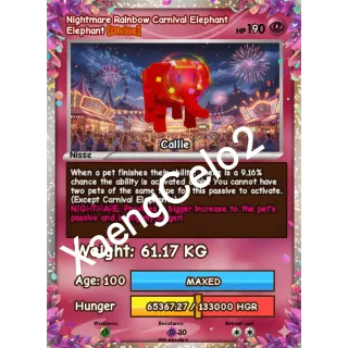 ⚖️[61.17KG]⚖️🎪CARNIVAL🎪ELEPHANT🐘WITH🌈RAINBOW🌈HATCH🐣