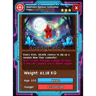 🆕⚖️[61.18KG]⚖️🎉CELEBRATION🎉PUPPY🐶WITH🌈RAINBOW🌈HATCH🐣