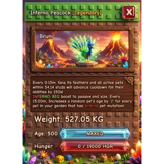 ⚖️527.05KG⚖️🔥INFERNO🔥💥GIGANTIC💥🦚PEACOCK 🦚 I MAX 500 AGE l 🤩READY TO USE 🤩 -⌛15 SEC MAX CD ⌛ - NO TOY 🪀❗❗LIMITED STOCK❗❗