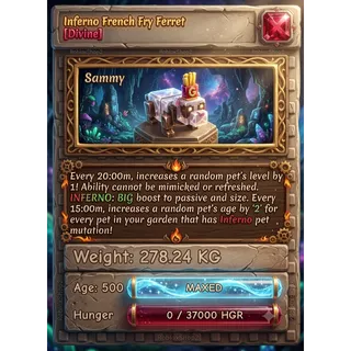 ⚖️278.24KG⚖️🔥INFERNO🔥💥GIGANTIC💥🍟FRENCH FRIES 🐾FERRET🐾 I MAX 500 AGE l 🤩READY TO USE 🤩 -⌛15 SEC MAX CD ⌛ - NO TOY 🪀