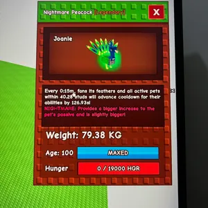 15seconds peacock no toy