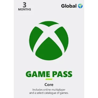 Xbox Game Pass Core 3 Month Global