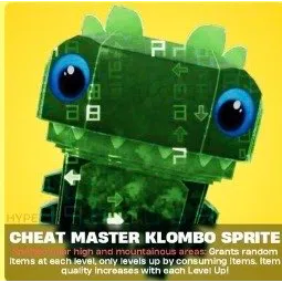 CHEAT MASTER KLOMBO SPRITE INDEX 