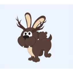 NEON WOLPERTINGER (with optional outfit)