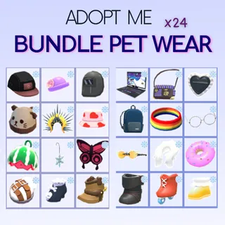 BUNDLE PET WEAR X24  | Adopt Me