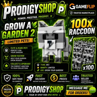 100x RACCOON BUNDLE | Grow a Garden 2 | LIMITED PETS | FAST DELIVERY