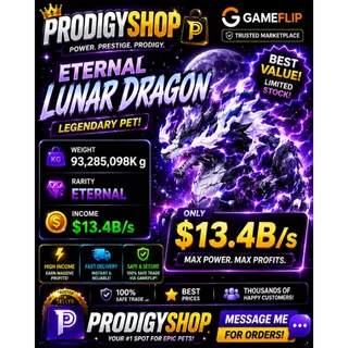 🔥 ETERNAL LUNAR DRAGON | $13.4B/s | 93,285,098K G | HIGH INCOME PET