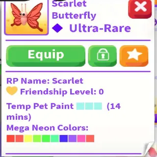 Mega Scarlet Butterfly