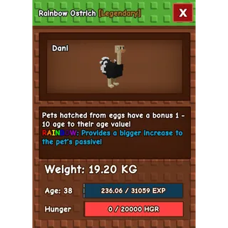 RAINBOW HUGE OSTRICH