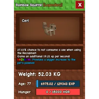 RAINBOW HUGE SQUIRREL