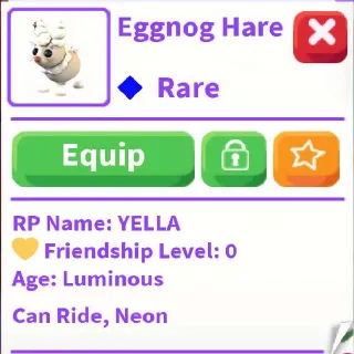 Eggnog Hare Neon