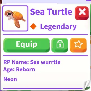 Neon Sea Turtle