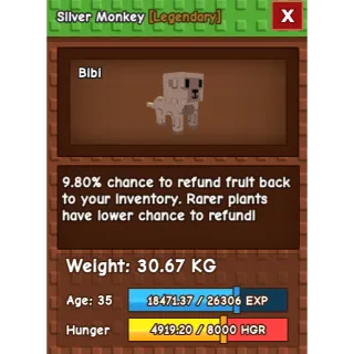 HUGE SILVER MONKEY