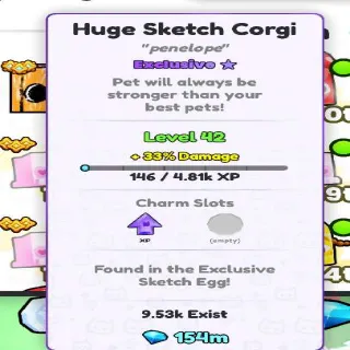 HUGE SKETCH CORGI