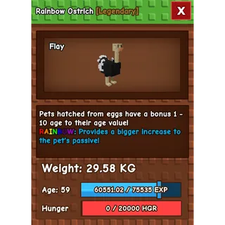 RAINBOW HUGE OSTRICH