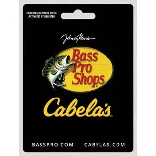100 USD Bass pro shop and Cabelas gift card