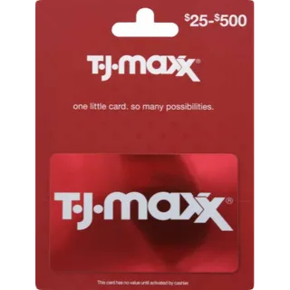 $100.00 USD Tjmaxx gift card