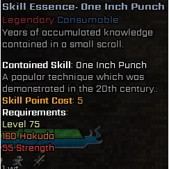 ONE INCH PUNCH SKILL ESSENCE