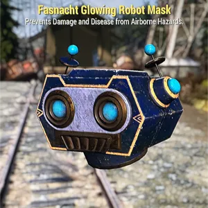 glowing robot mask