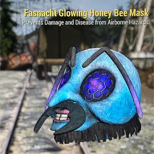 glowing H bee mask