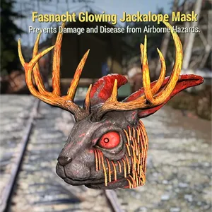 glowing jackalope mask