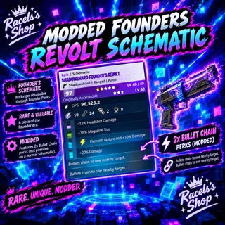 Modded Founder's Revolt Schematic | Fortnite STW