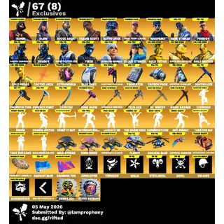 Fortnite Account - 244 Skins | Ikonik | Glow | Travis Scott | Astro Jack | Gold Meowscles | Gold TNTina | OG STW