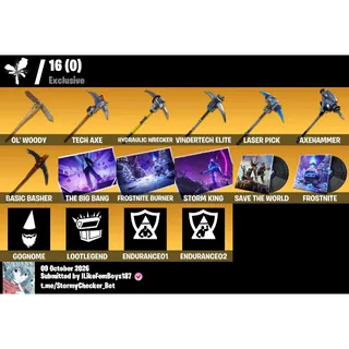 Fortnite Account - [PC/PSN/XBL] 12 Skins | Oscar | Nisha | 450 VB | STW PL 120 (Safe / Full Access)