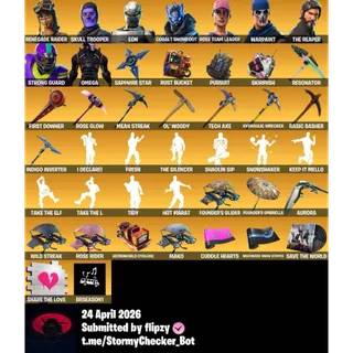 Fortnite Double Account OG Renegade Raider/OG Skull Trooper - 84 Skins/OG STW