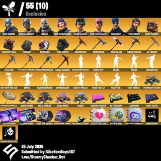 Fortnite Account - 114 Skins | OG STW | Mako | s2 Knight's | The Reaper | Trailblazer | Rose Team Leader | Warpaint