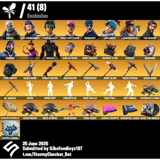 Fortnite Account - 90 Skins | The Reaper | Elite Agent | Omega Stage 5| Trailblazer | Freestylin` | OG STW | Naruto Uzumaki