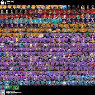 Fortnite 344 Skins Account | Kratos + Leviathan Axe | Arcane Jinx | Lara Croft | Warpaint | PL 134 Max OG Founders STW (2K+ VB)