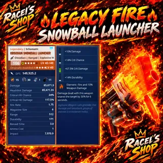 Modded Legacy Fire Snowball Launcher Schematic | Fortnite STW