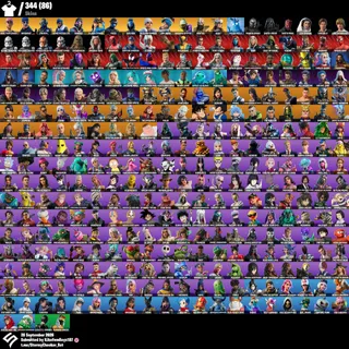 Fortnite Account - 344 Skins | Rose Team Leader | Warpaint | Kratos | Leviathan Axe | Lara Croft | Trilogy | Axehammer | OG STW