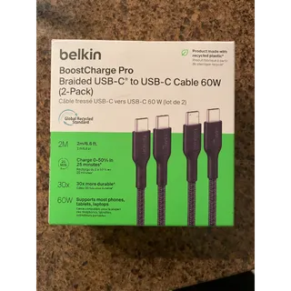 Belkin 6.6m 60W usb c to usb c (4 pack)