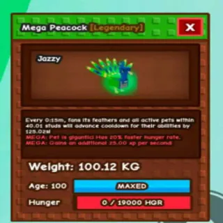 MEGA COLOSSAL PEACOCK