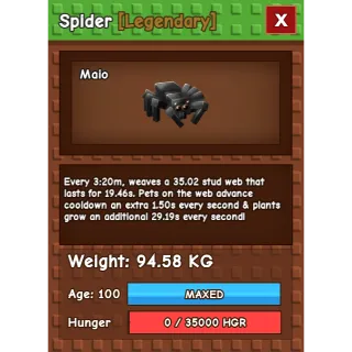 SPIDER COLOSSAL 90KG+